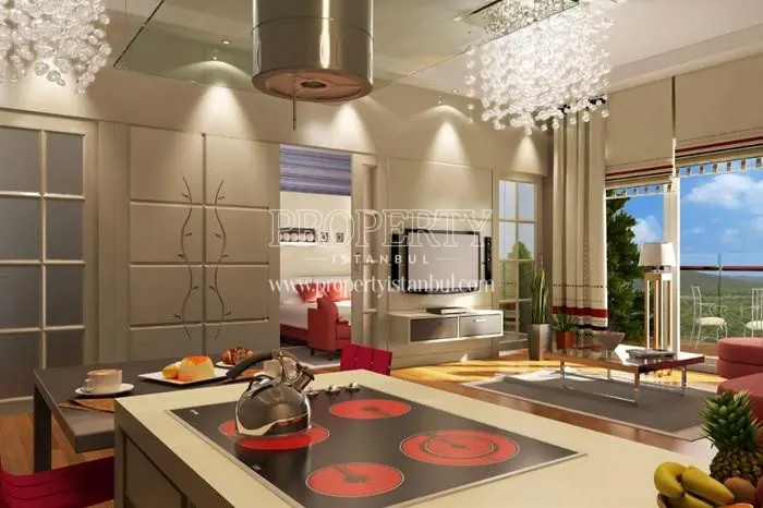 Spacious living room in Agaoglu Maslak 1453