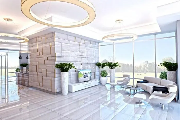 White lounge suite in the 1071 Kadikoy building