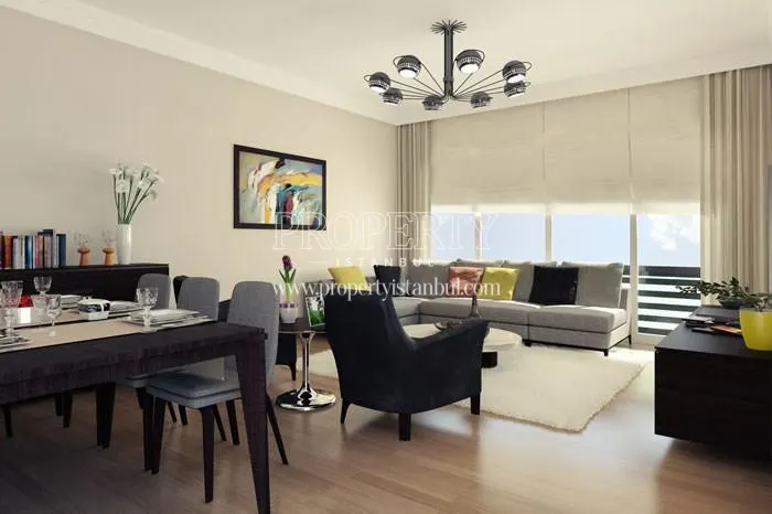 One of the living rooms in 216 Butik Plus Rezidans