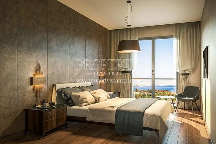 The small master bedroom with a lake view in 3S Firuze Konaklari