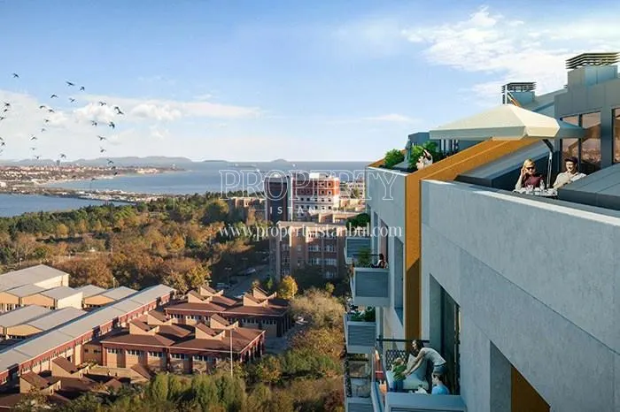 The sea and lake view from the penthouses in 3S Firuze Konaklari
