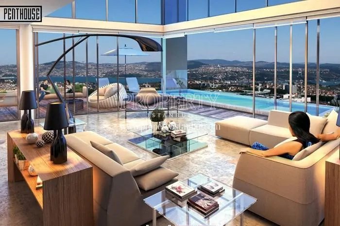 The woman sitting in her penthouse apartment in 42 Maslak