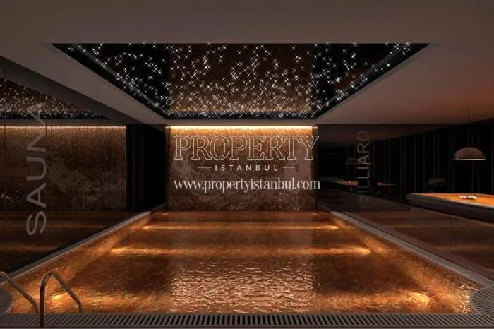 The indoor swimming pool in A1 Residence