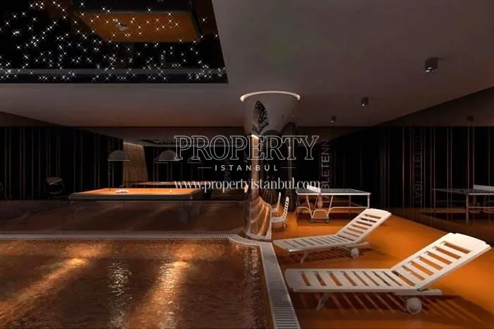 The indoor swimming pool in A1 Residence