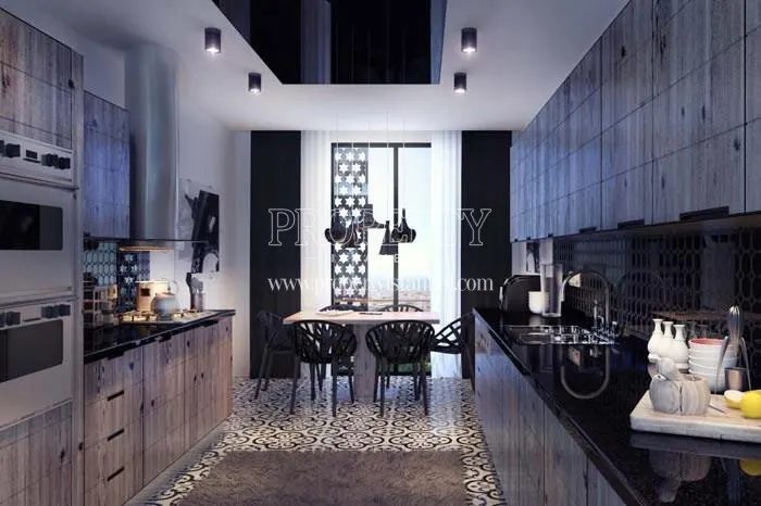 One of the kitchens in A1 Residence