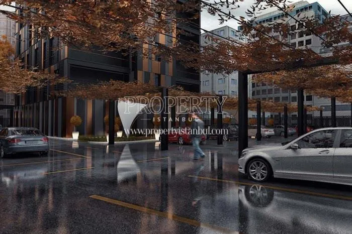 The parking lot in A1 Residence when it rains