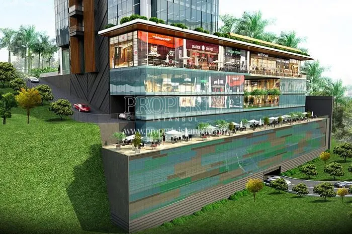 The shopping center under the A+ Live Atasehir building