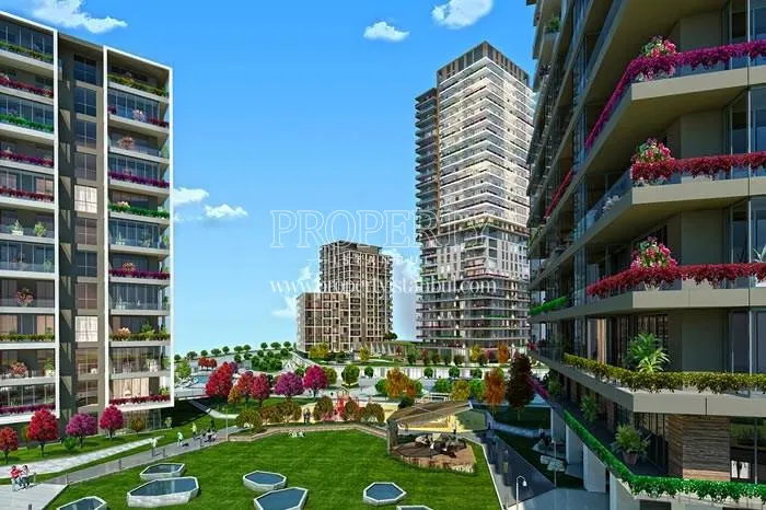 Landscape area in the Adim Istanbul compound garden