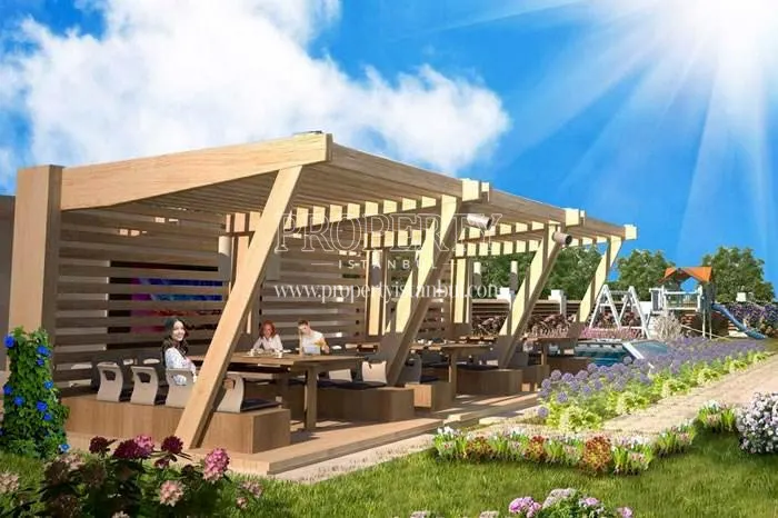 The cafe near the landscape areas in Adresse Yakuplu