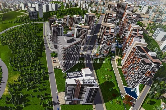 The panoramic view of Ahes Misal Istanbul blocks