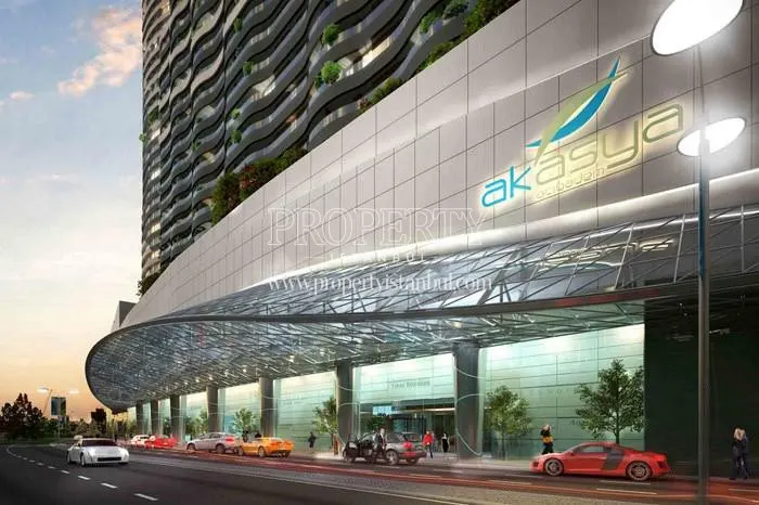 Cars in front of the entrance of Akasya Acibadem
