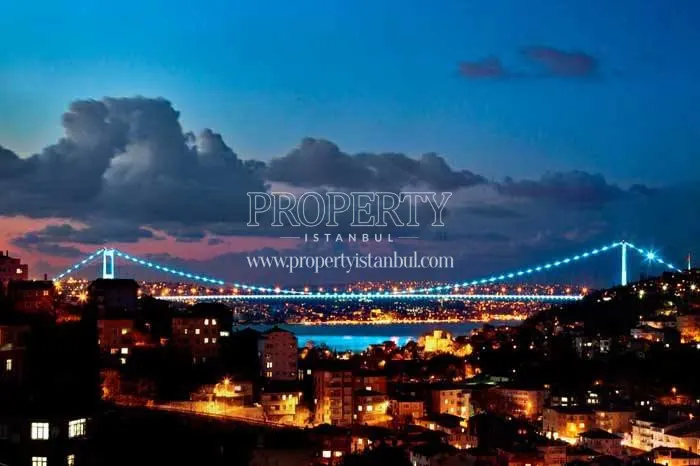 Bosphorus view from Aktas Bogazici Evleri project at night