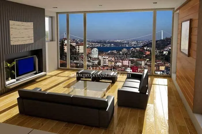 The living room with the Bosphorus view