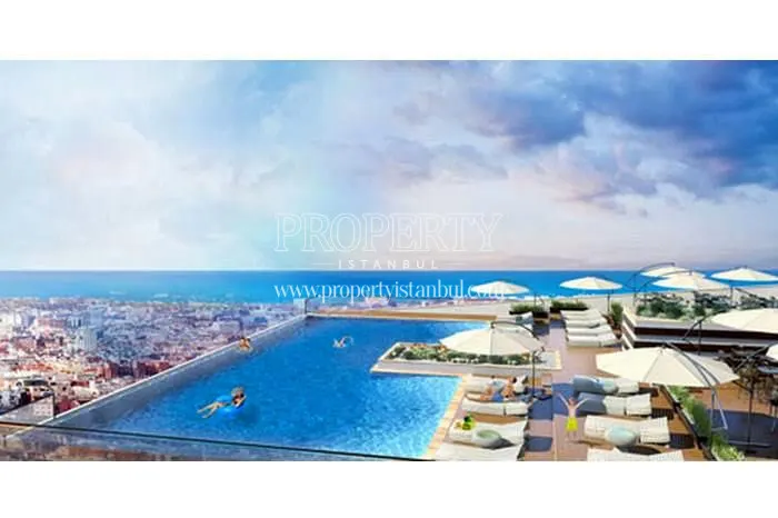 Outdoor swimming pool on the roof of Allure Tower