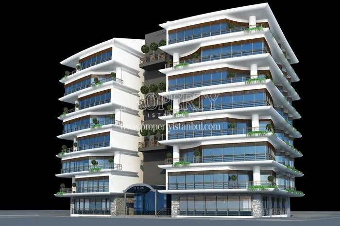 One of the project buildings in Altunizade Konaklari