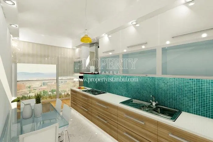 The kitchen in Alya Park Pendik