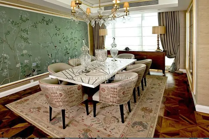 Dining table in one of the living rooms in Andromeda Gold Atasehir