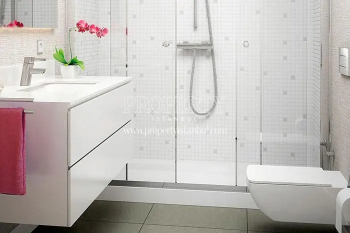 One of the bathrooms in Antasya Residence
