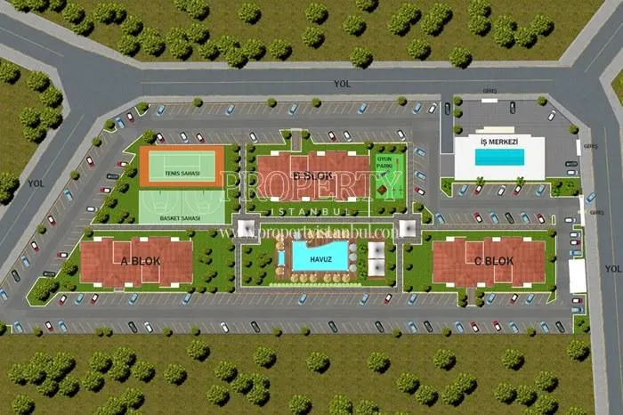 The layout plan of Apricot Garden Evleri