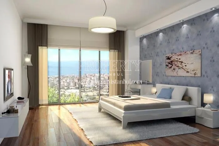 The master bedroom with a TV in Aqua Kavakli