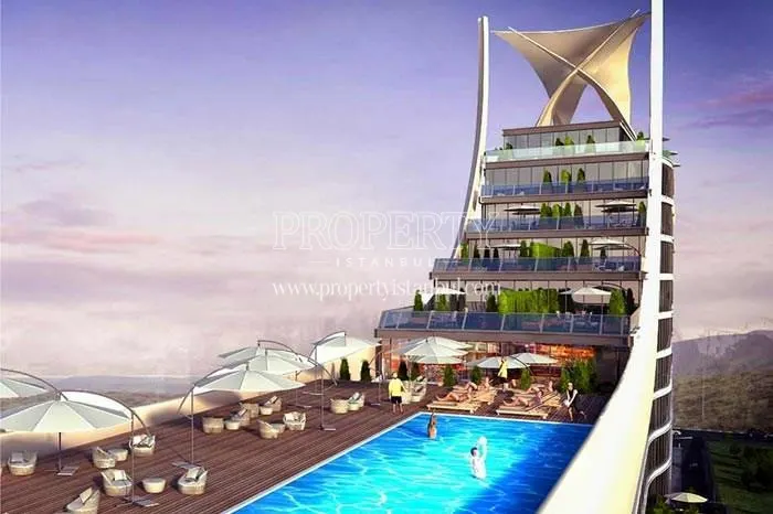 The swimming pool on the Ark Residence roof