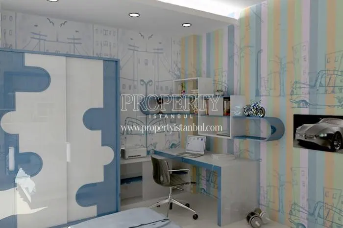Blue and white colored kid's bedroom in Arma Cadde