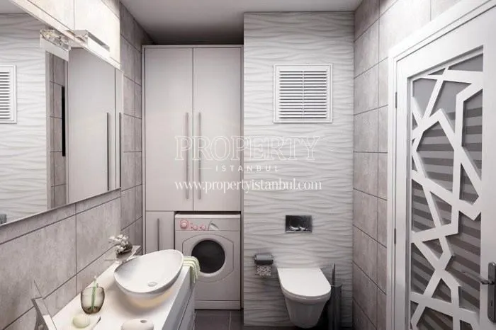 White bathroom in the Arwen Merlin compound