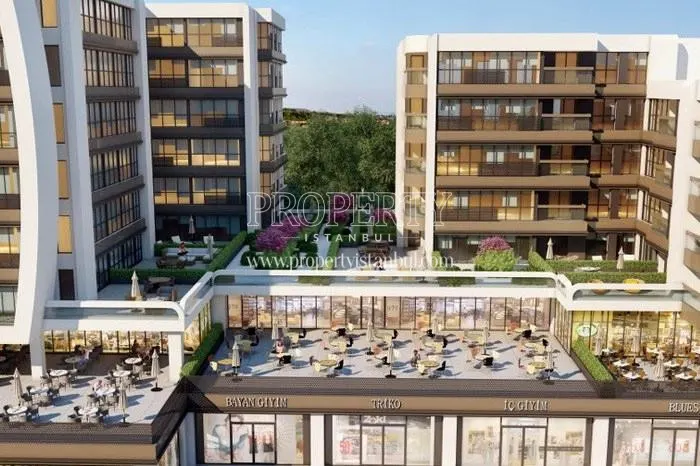 The shopping center under the residential blocks in the Arwen Merlin compound