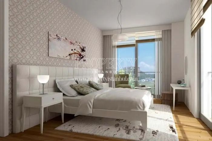 White-furnished master bedroom in Ary Efedra Cekmekoy