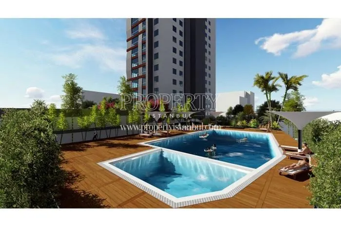 The swimming pool of the Asia Prestige compound