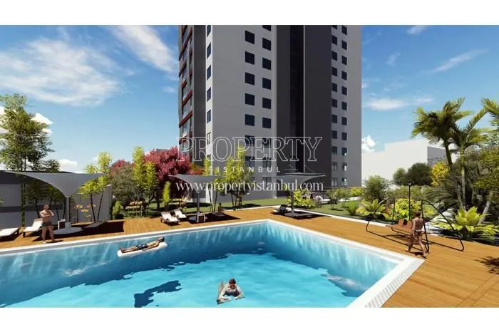 The outdoor swimming pool in Asia Prestige