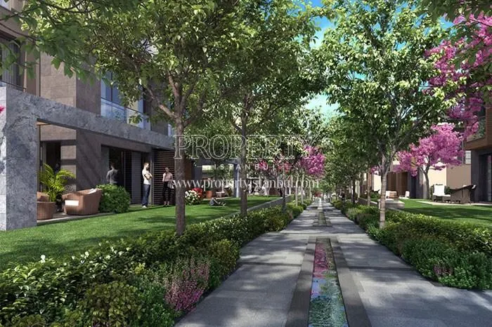 The green walking track in Asmali Bahce Sehir