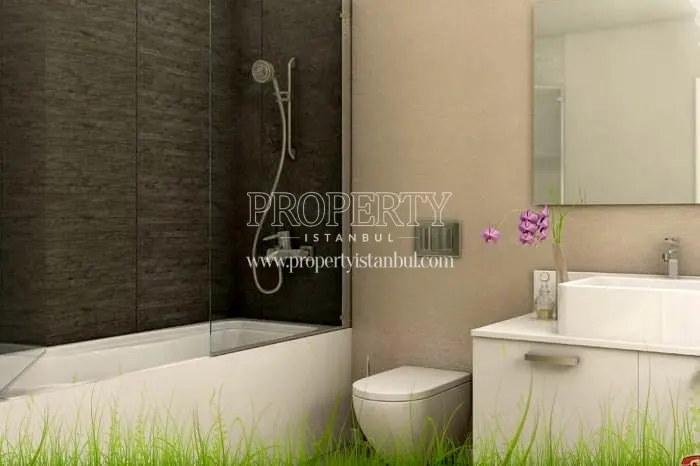 One of the bathrooms in Asmali Evler