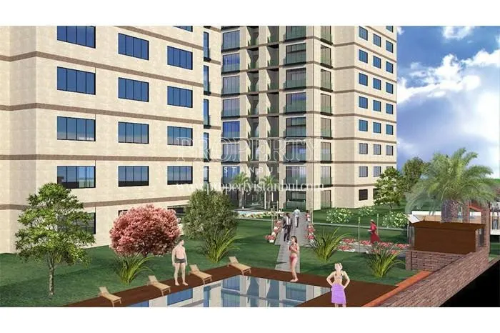 Asmin Park Residence residents swimming in the compound pool