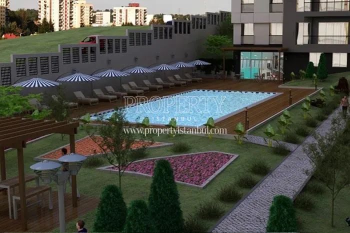 Outdoor swimming pool in Asude Yasam Sefakoy