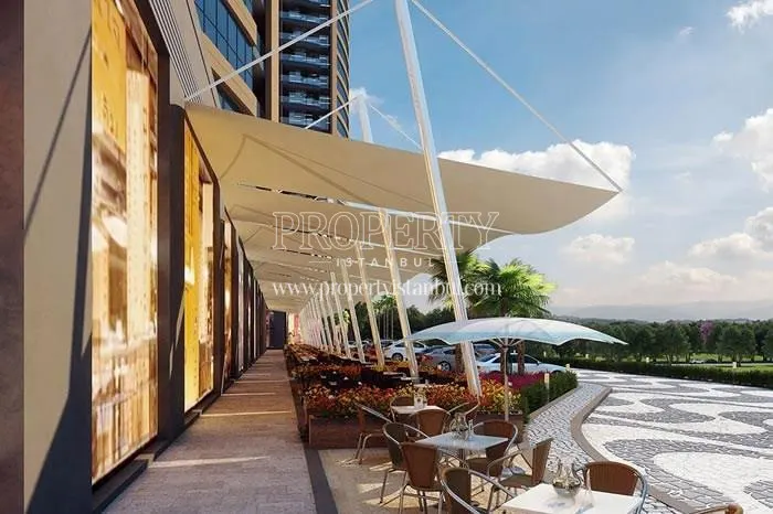The cafe in Atakoy Towers