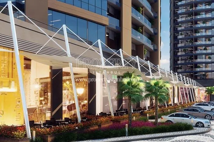 Parking lot in front of Atakoy Towers