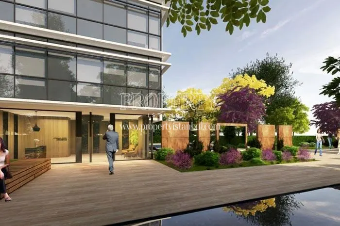 The entrance of the Ataman Koru Residence building