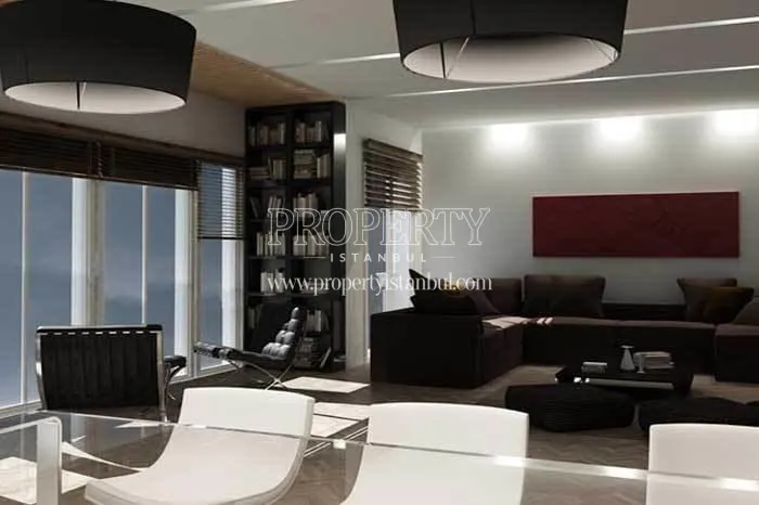 One of the living rooms in Atasehir Buz Residence