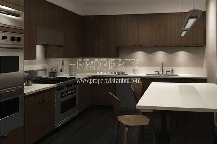 One of the kitchens in Atasehir Buz Residence