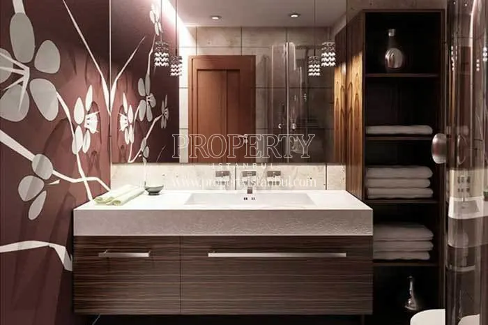 One of the bathrooms in Atasehir Buz Residence
