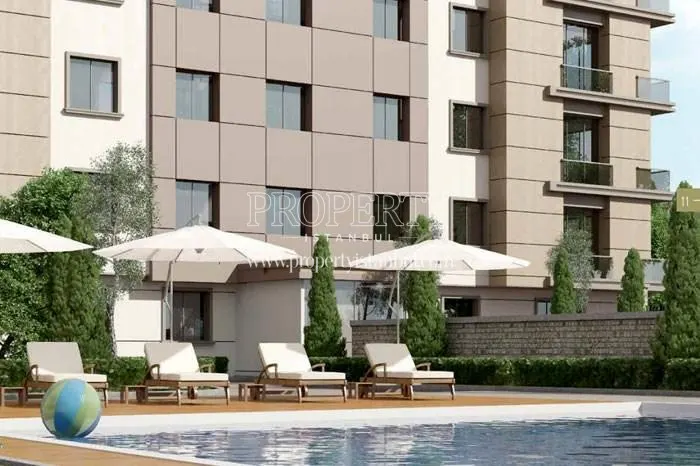 Outdoor swimming pool in the Atasu Life compound