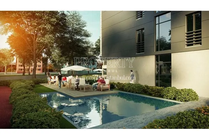 The fae near the small artificial pond in Atiye Residence compound