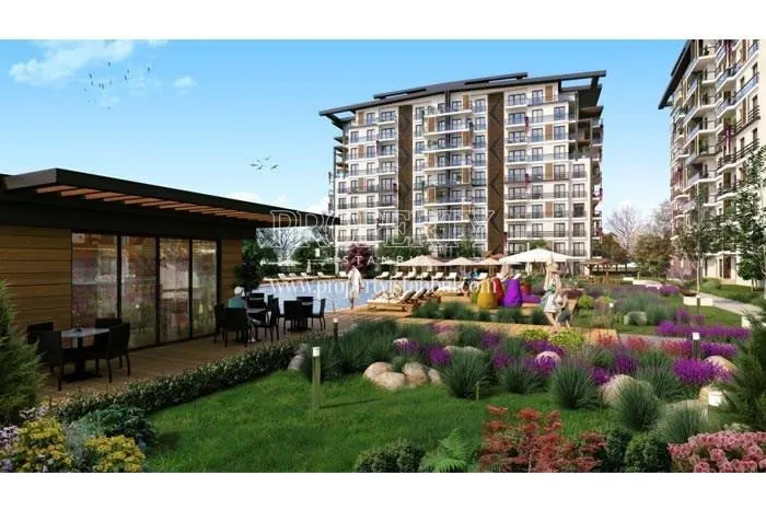 The landscape around the swimming pool in Atlantik Life