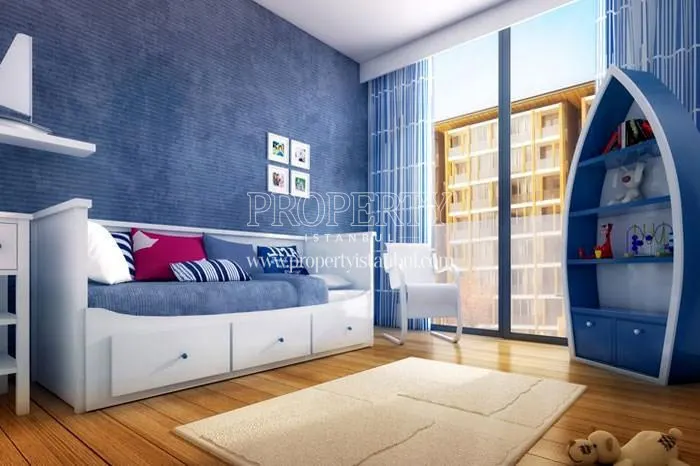 Blue and white designed kid's bedroom in Atlas Vadi Mimaroba