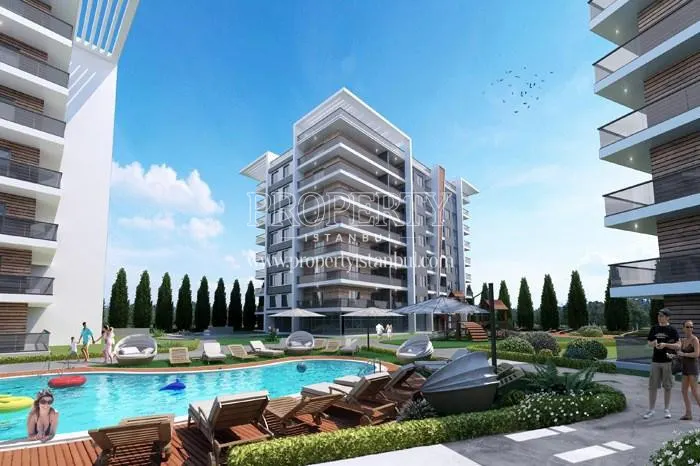 Outdoor swimming pool in the Avcilar Garden compound