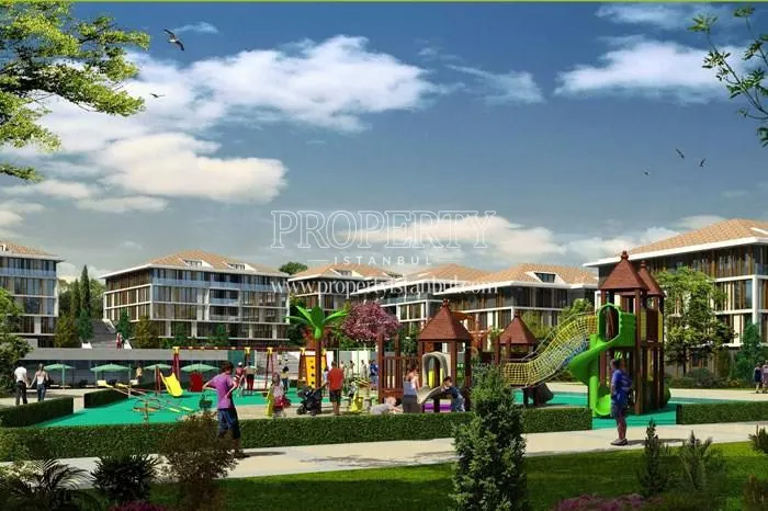 Playground for children and walking track in Avcilar Park