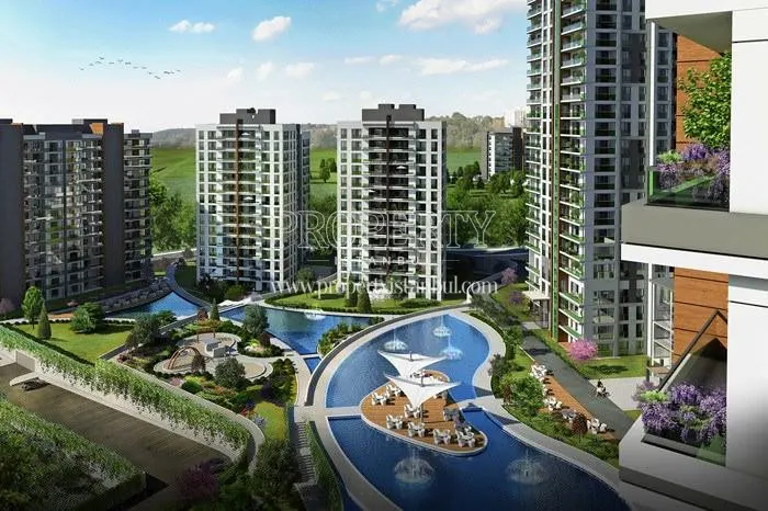 Avrupa Konutlari Basaksehir compound view from above