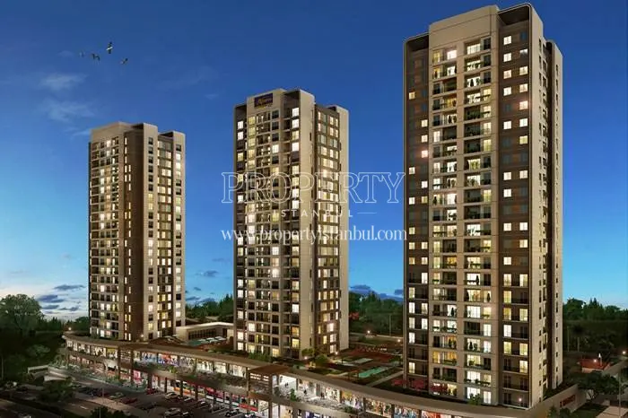 Avrupa Konutlari TEM 2 compound at night