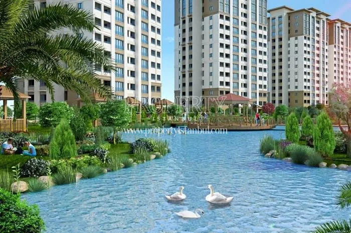 Artificial lake in Avrupark Bahcekent